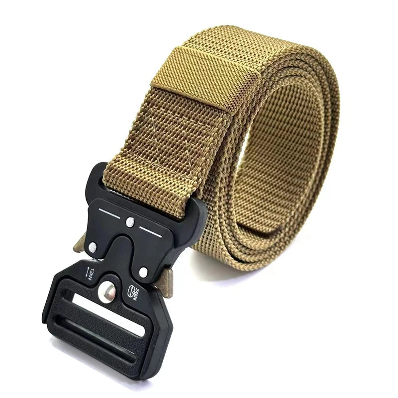 🎯🪖 Tactical Men’s Belt – Outdoor Combat & Survival Ζώνη από Nylon & Canvas με Quick Release Buckle