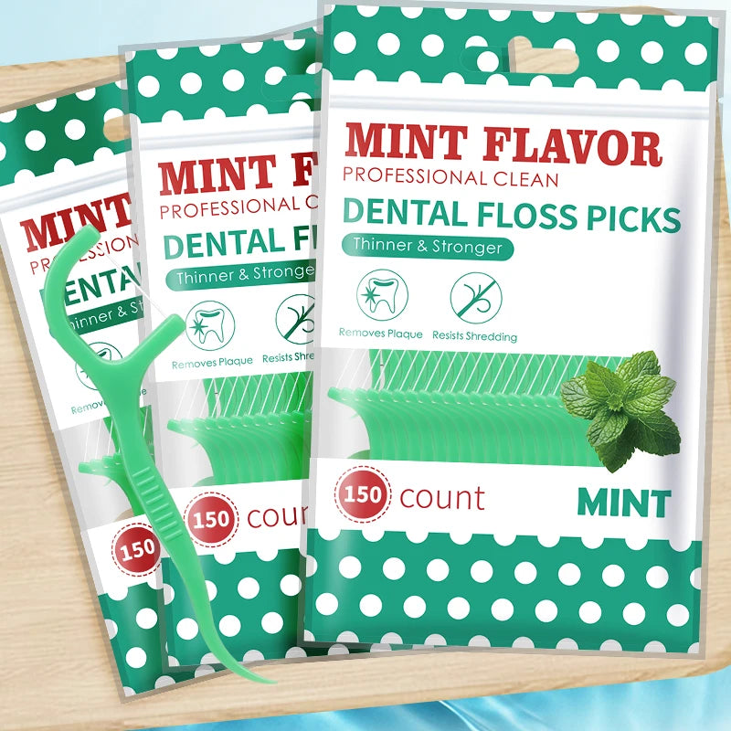🌿🦷 Mint Dental Floss Stick – Οδοντικό Νήμα με Γεύση Μέντας για Βαθύ Καθαρισμό