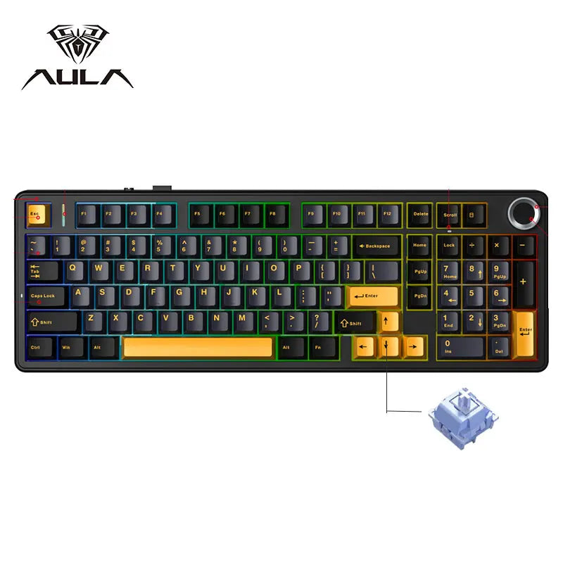 ⌨️🎮 AULA F99PRO Gaming Keyboard – Pro-Level Εμπειρία Πληκτρολόγησης με 3 Τρόπους Σύνδεσης & Gasket Design!