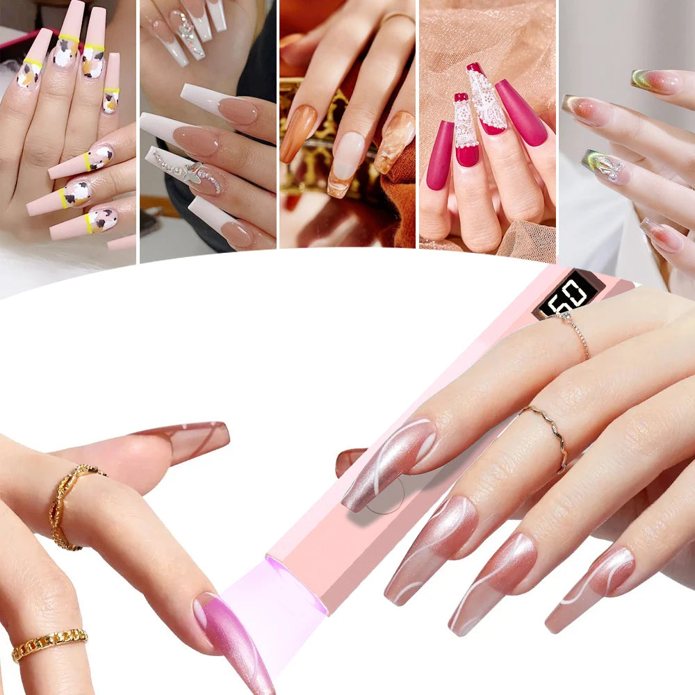 💅💡 YIKOOLIN Mini Handheld UV Nail Lamp – Επαγγελματική Φορητή Λάμπα Νυχιών για Γρήγορο Στέγνωμα Gel Polish