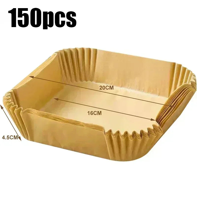🍟🧾 Square Air Fryer Liners – Μαγείρεμα Χωρίς Λάδια & Καθάρισμα! 🧾🍟 50/100pcs | Food-Grade Oil Paper | Non-Stick & Waterproof | Heat Resistant