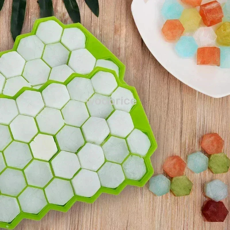 🧊🍯 Ice Molds Honeycomb – Σιλικονούχα Φόρμα Παγάκια Κυψέλης BPA Free ✨