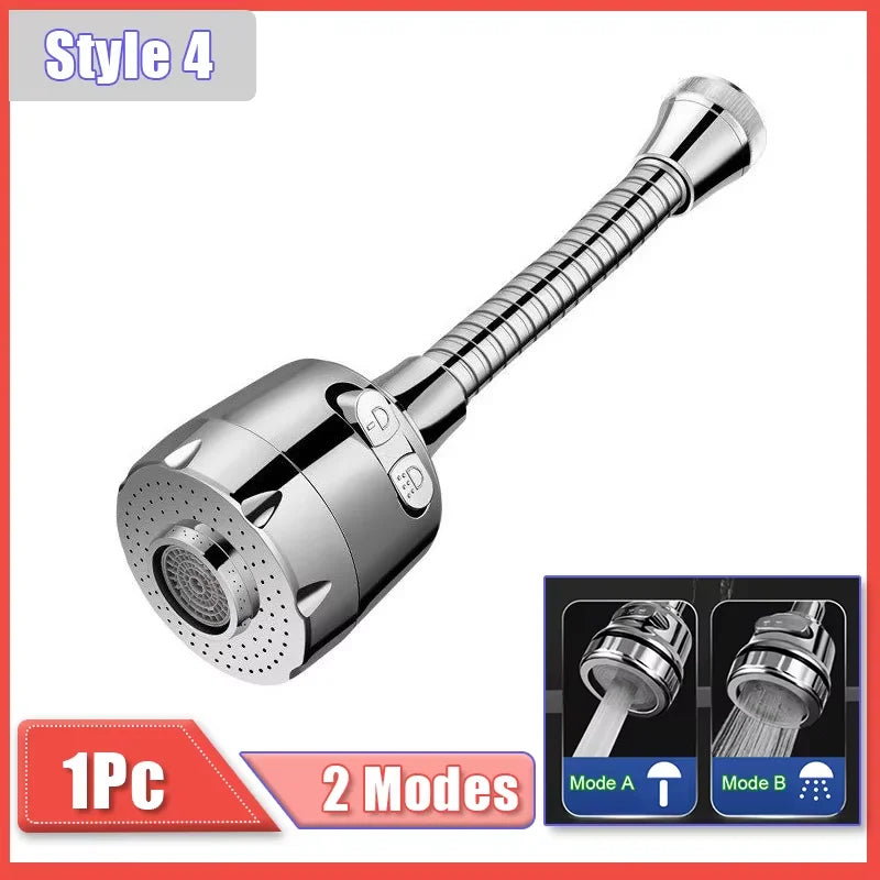 🚰 Universal Kitchen Faucet Adapter – 360° Περιστρεφόμενο Φίλτρο Βρύσης με 2/3 Modes