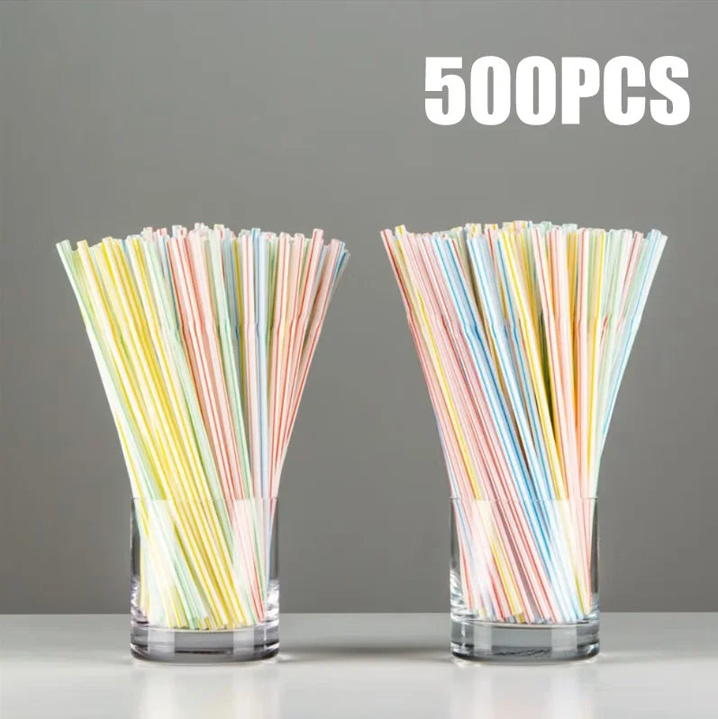 🥤🎉 Drinking Straws – Πολύχρωμα & Μαύρα Καλαμάκια 100-1000PCS ✨ Ιδανικά για Party, Γάμους & Καθημερινή Χρήση