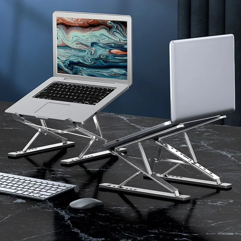 💻✨ Aluminum Laptop Stand – Ρυθμιζόμενη & Αναδιπλούμενη Βάση MacBook & Tablet 🎯