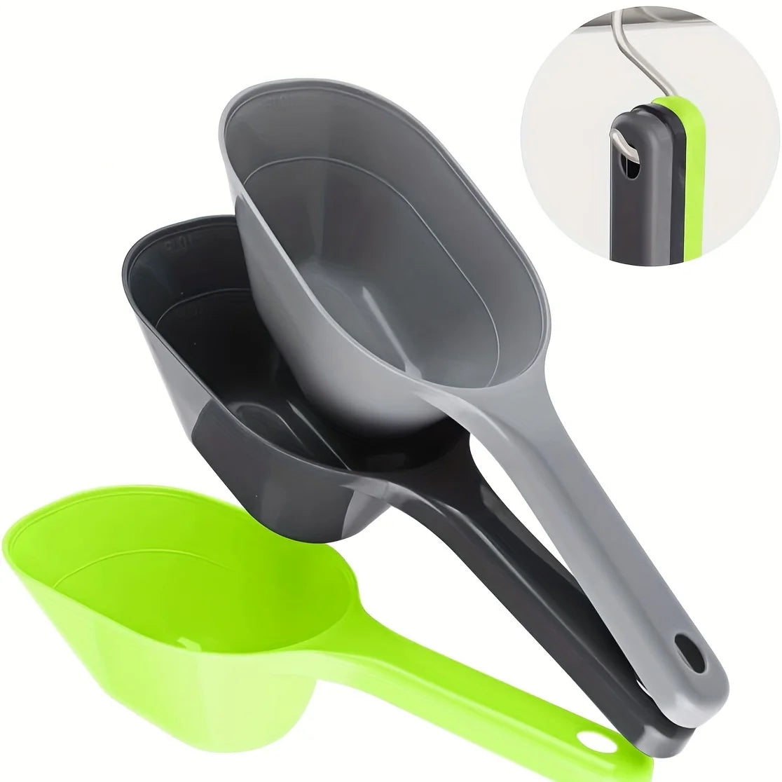 Pet Food Scoop 🥄🐾 | Large Capacity 🍗 | Multifunctional Spoon for Cats & Dogs 🐶🐱 | Durable Plastic ✅