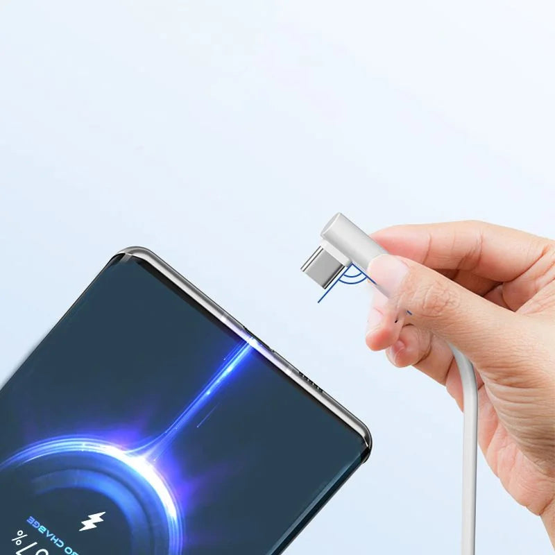 ⚡🔌 Original Xiaomi 120W 6A USB-A σε Type-C Καλώδιο – Super Fast Charging με 90° Elbow Design