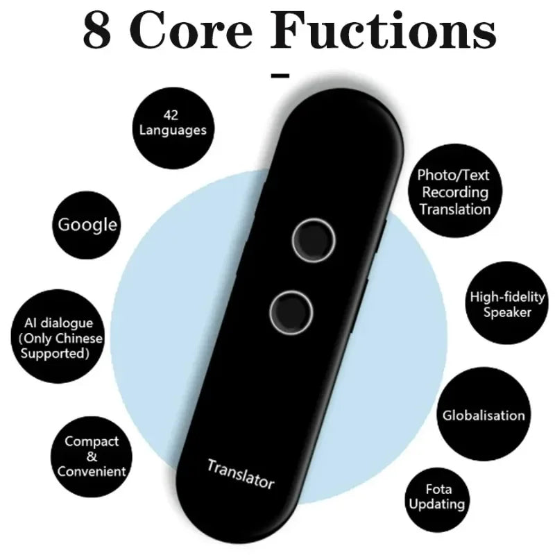 🌍 T4 Portable Wireless Smart Translator – 40 Γλώσσες, Διπλής Κατεύθυνσης, Σε Πραγματικό Χρόνο