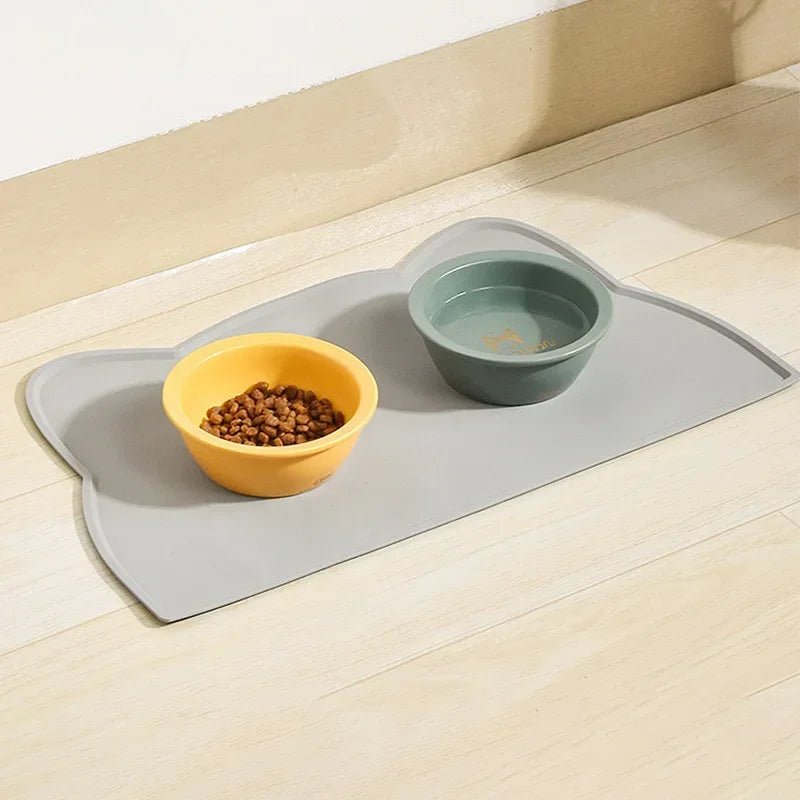 🐾🍽️ Food Grade Silicone Cat Mat – Αντιολισθητικό & Αδιάβροχο Pad Σίτισης 🧼💧 Καθαρό πάτωμα, χαρούμενο κατοικίδιο – για κάθε γεύμα!