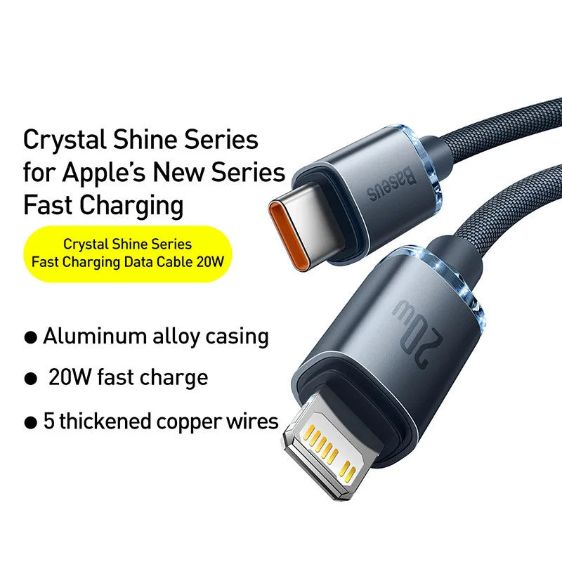 ⚡📱 Baseus USB Type-C PD 20W/27W Καλώδιο – Γρήγορη & Σταθερή Φόρτιση για iPhone