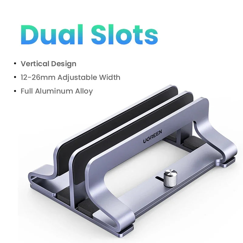 💻📐 UGREEN Vertical Laptop Stand – Αλουμινένια Κάθετη Βάση Laptop & Tablet 🎯