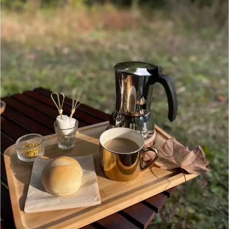☕✨ Stainless Steel Moka Pot – Αυθεντικός Ιταλικός Espresso Παντού! ✨☕ Stainless Steel Stovetop Espresso Maker