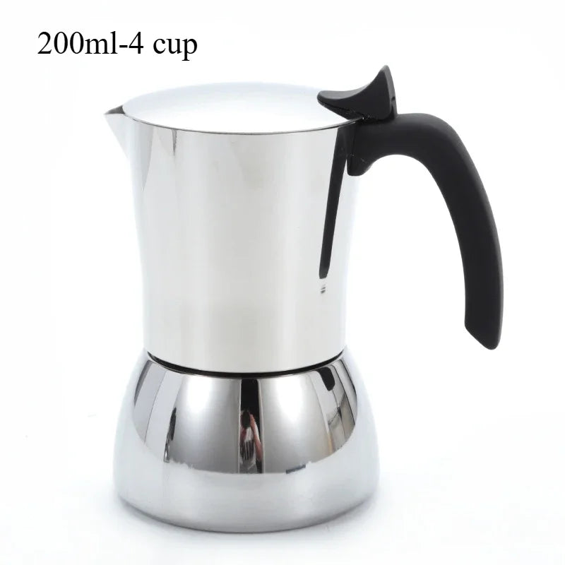 ☕✨ Stainless Steel Moka Pot – Αυθεντικός Ιταλικός Espresso Παντού! ✨☕ Stainless Steel Stovetop Espresso Maker