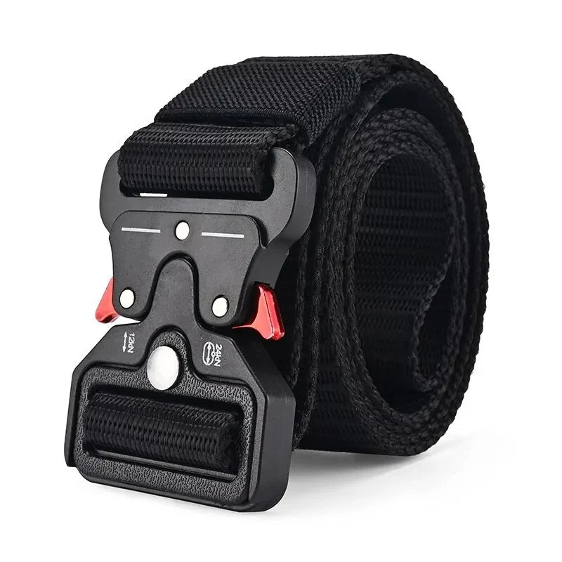 🎒🪖 Men’s Outdoor Multi-Function Belt – Hybrid Canvas/Nylon Tactical Ζώνη με Ανθεκτική Αγκράφα