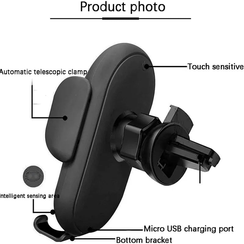 ⚡🚗 30W Wireless Car Charger – Έξυπνη Βάση & Ταχεία Φόρτιση στο Αυτοκίνητο! 🚗⚡ Qi Wireless Charging | Automatic Clamps | 360° Rotation | Air Vent Mount