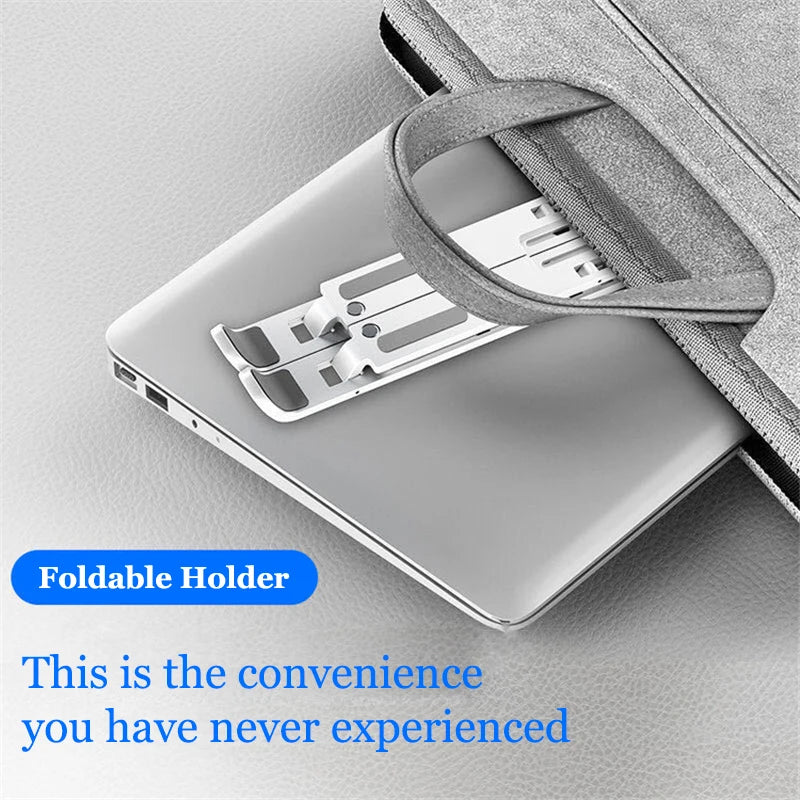 💻✨ Portable Foldable Laptop Stand – ABS Αναδιπλούμενη Βάση με Ρυθμιζόμενο Ύψος 🎯