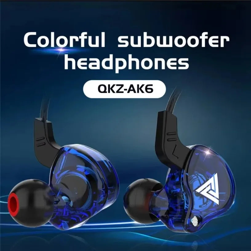 🎧 New Sport Headset with Microphone – QKZ AK6 In-Ear Wired Earphones