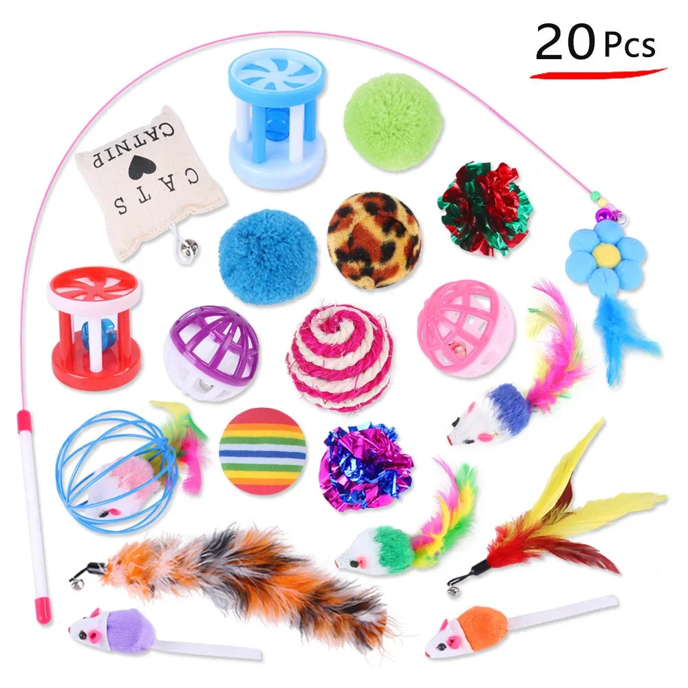 Cat Tunnel & Toys Set 🐱🎪 | Foldable Tent + Mouse Balls 🐭 | Simulation Fish 🐟 | Fun for Kittens & Cats 😸