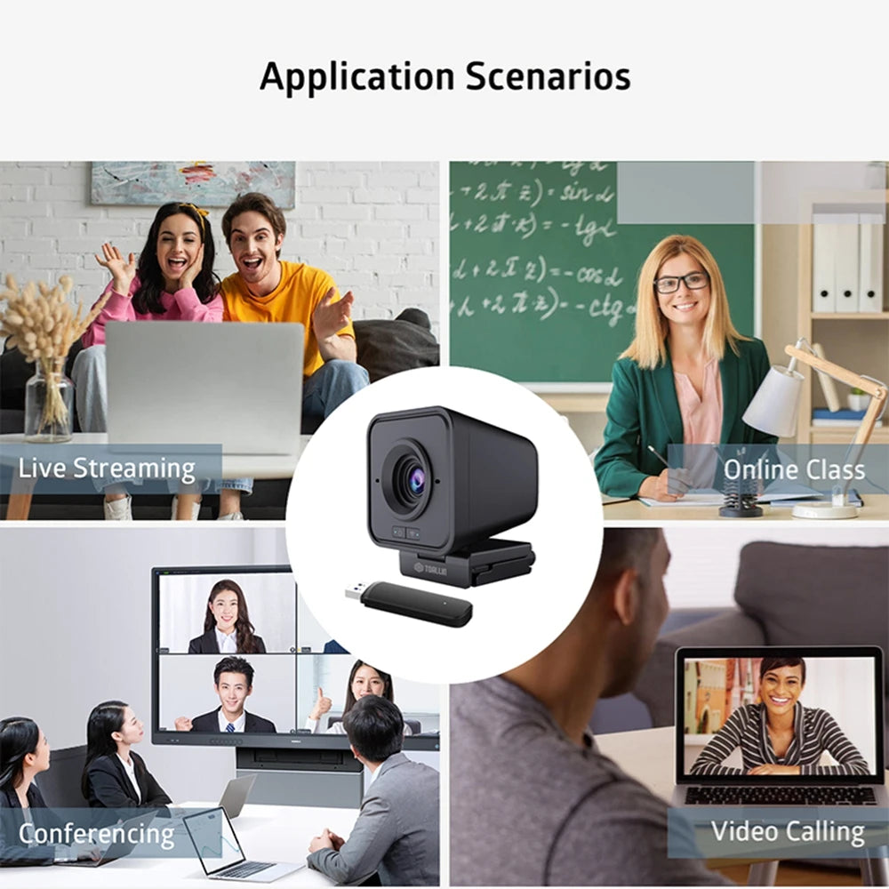 📡🎥 TOALLIN Wireless Webcam 1080P – Ασύρματη Κάμερα με Μικρόφωνο για Streaming & Video Calls 🎤💻
