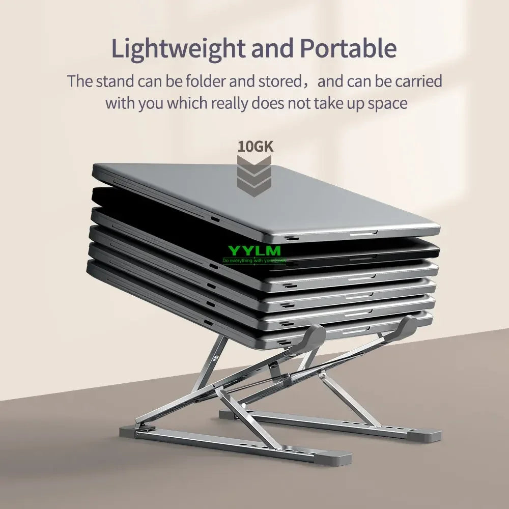 💻✨ N8 Double-Layer Laptop Stand – Αλουμινένια Αναδιπλούμενη Βάση Γραφείου 🎯