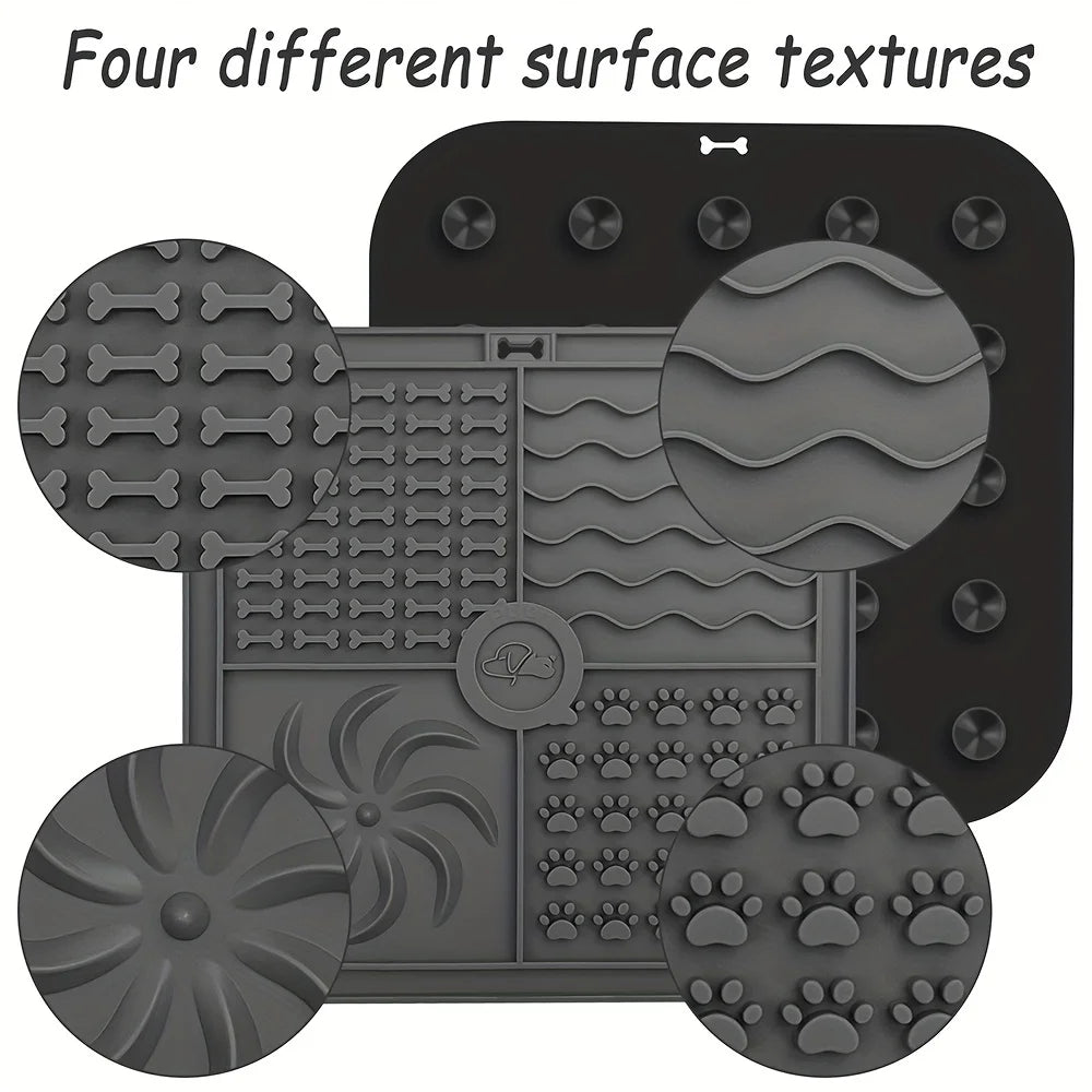 Silicone Lick Mat 🐶🍽️ | Slow Feeder & Distraction Pad 🛁 | Suction Base 🧲 | For Training & Bath Time ✅