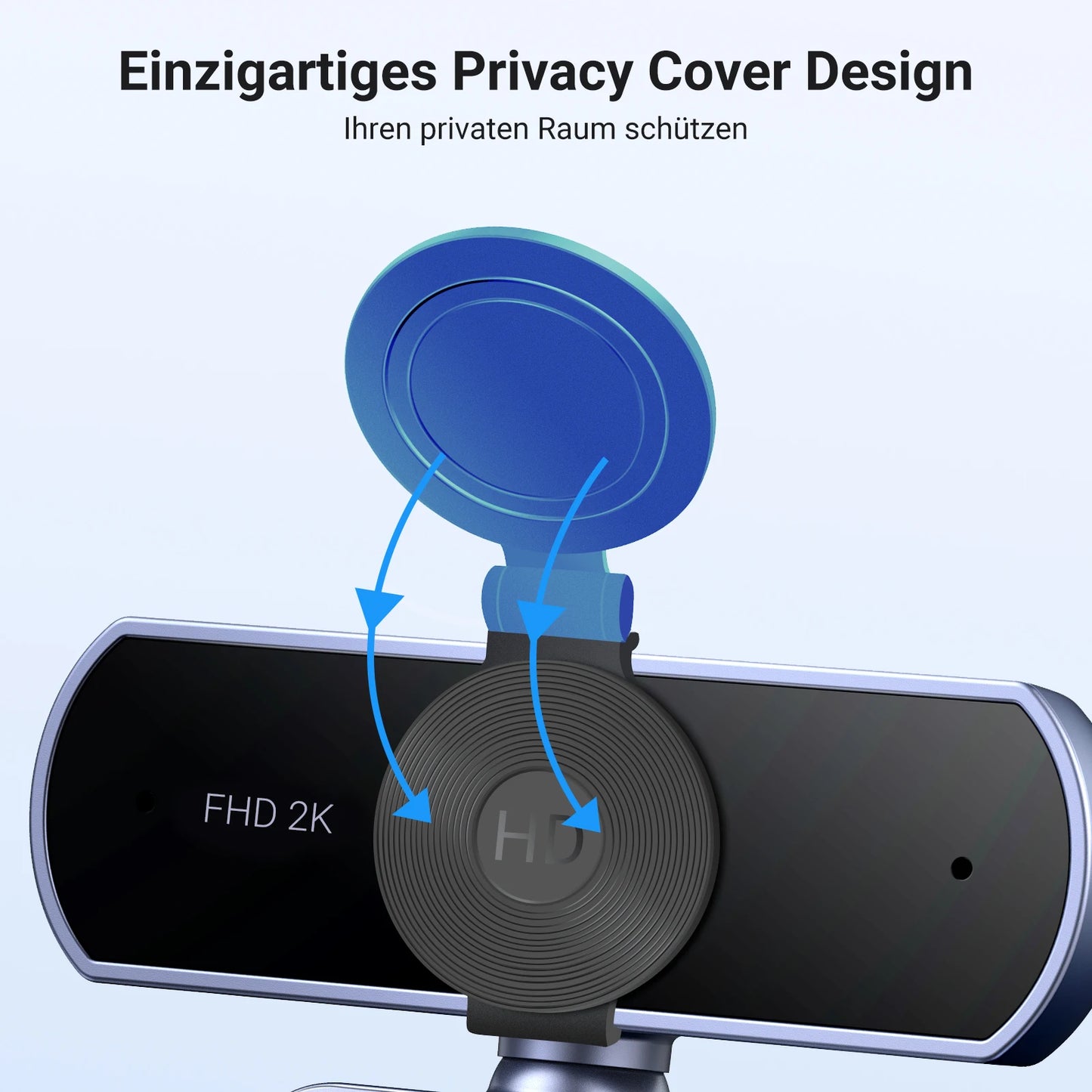 🎥💻 USB 2K HD Mini Webcam – Με Διπλό Μικρόφωνο & 360° Περιστροφή 🔊✨