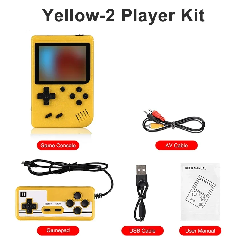 Retro Mini Console 🎮 | 8-Bit Handheld 🕹️ | 400 Built-in Games 💾 | AV Out 📺 | Gameboy Style 🔄