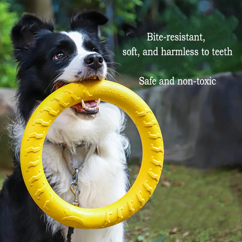 Dog Toy Set 4-Pack 🐶🦴 | EVA Durable Chew Toys 💪 | Ball + Flying Disc + Tug Rope 🎾🛸 | Teeth Cleaning & Fun ✅