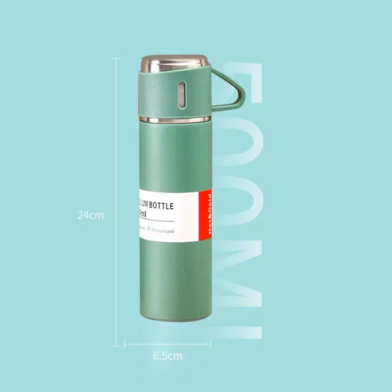 🥂🔥 Θερμός 500ml Σετ | 🖤 Business Style Design | ❄️🔥 Ανοξείδωτο 304 | 👩❤️👨 Ζευγάρια / Δώρο / Γραφείο