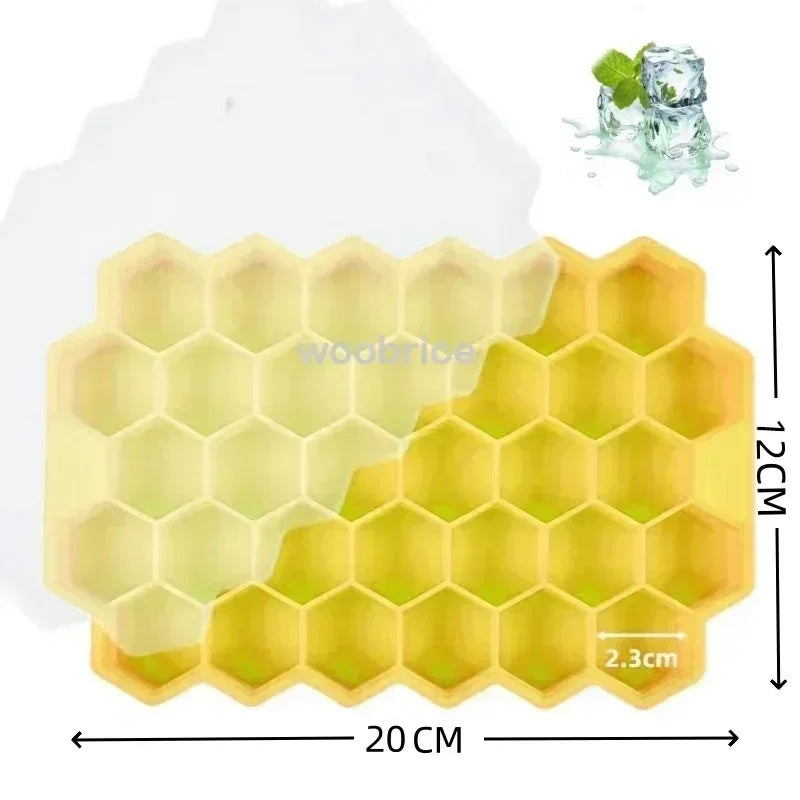 🧊🍯 Ice Molds Honeycomb – Σιλικονούχα Φόρμα Παγάκια Κυψέλης BPA Free ✨