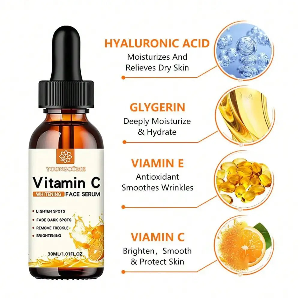 🍊 Vitamin C Facial Essence 30ml – Ενυδάτωση, Αντιγήρανση & Λάμψη