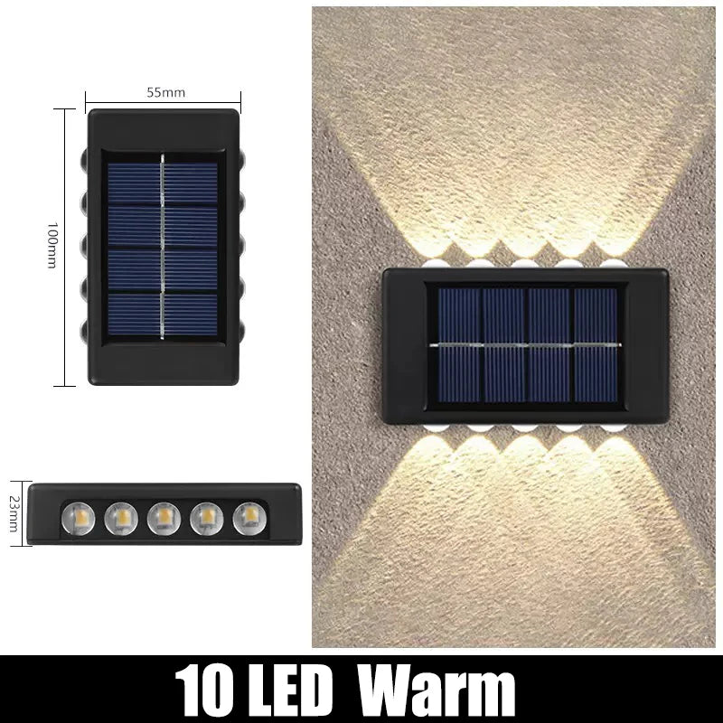 🌞✨ Solar LED Wall Lights – Διακόσμηση & Ατμόσφαιρα στον Κήπο σου! ✨🌞 1pc | 6-10 LEDs | Outdoor Decorative Landscape Lighting