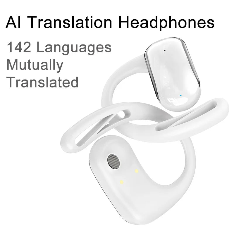 🎧 T25 Intelligent Voice Translation Earphones – 142 Γλώσσες | Real-Time AI Μετάφραση | Bluetooth 5.4