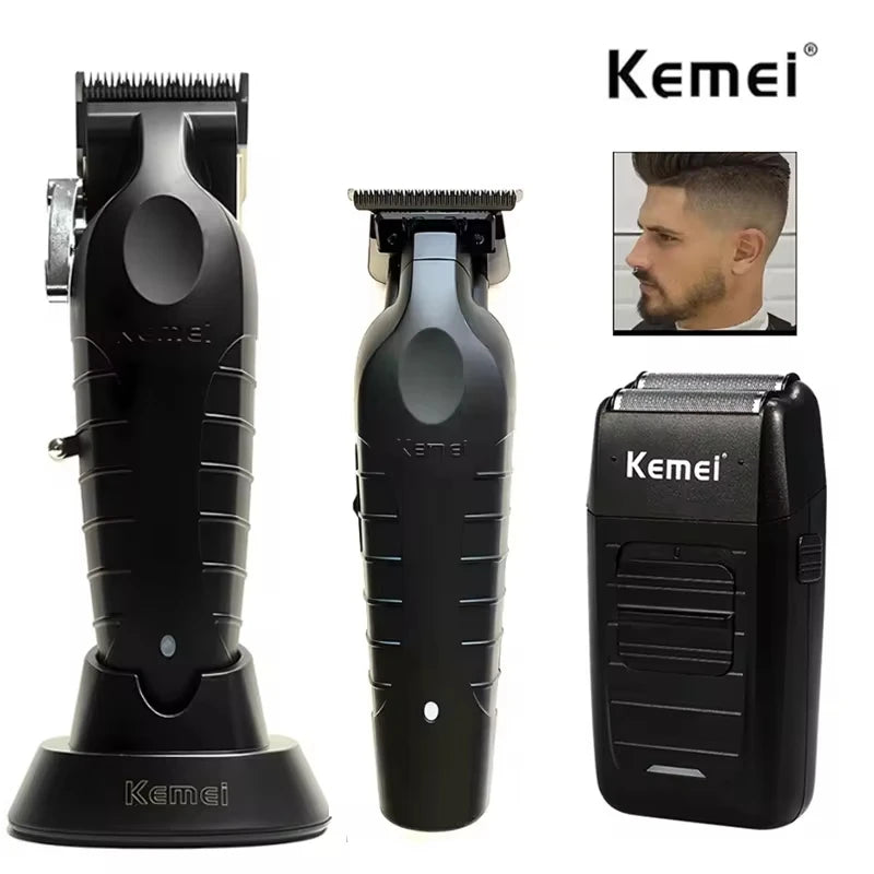 💇♂️⚡ Kemei Hair Clipper & Shaver Kit – Επαγγελματική Κουρευτική & Ξυριστική Μηχανή Ανδρών (KM-2296 / KM-2299 / KM-1102)