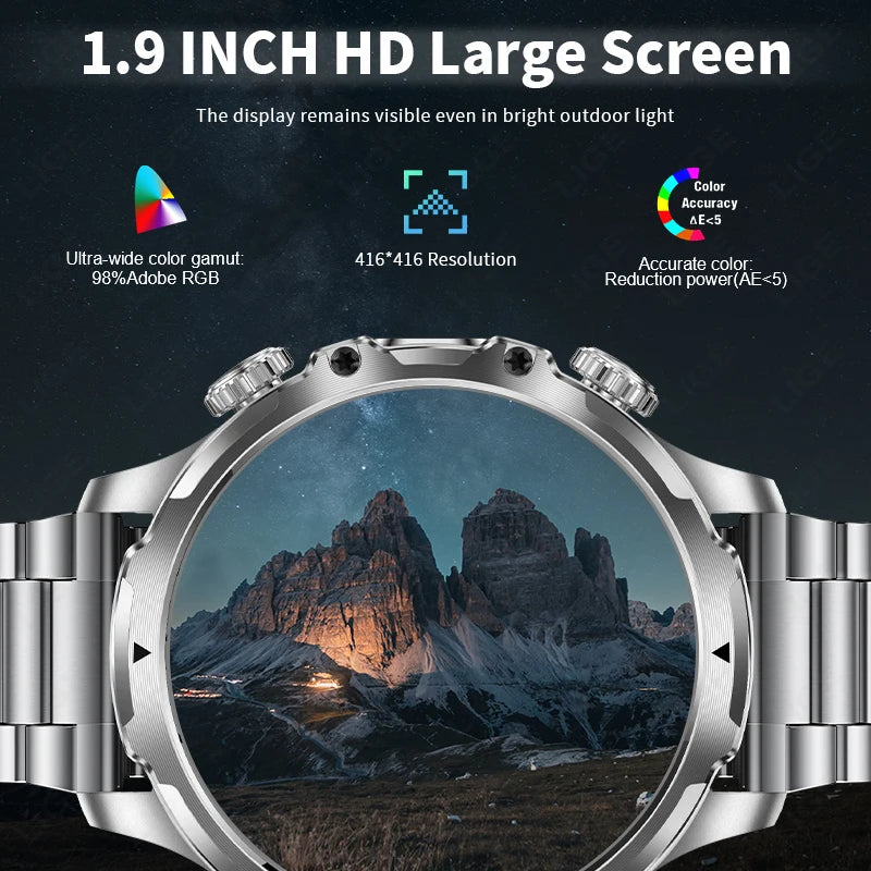 🔥 LIGE New Smart Watch 1.9” – Η Δύναμη στον Καρπό σου! 🔥
