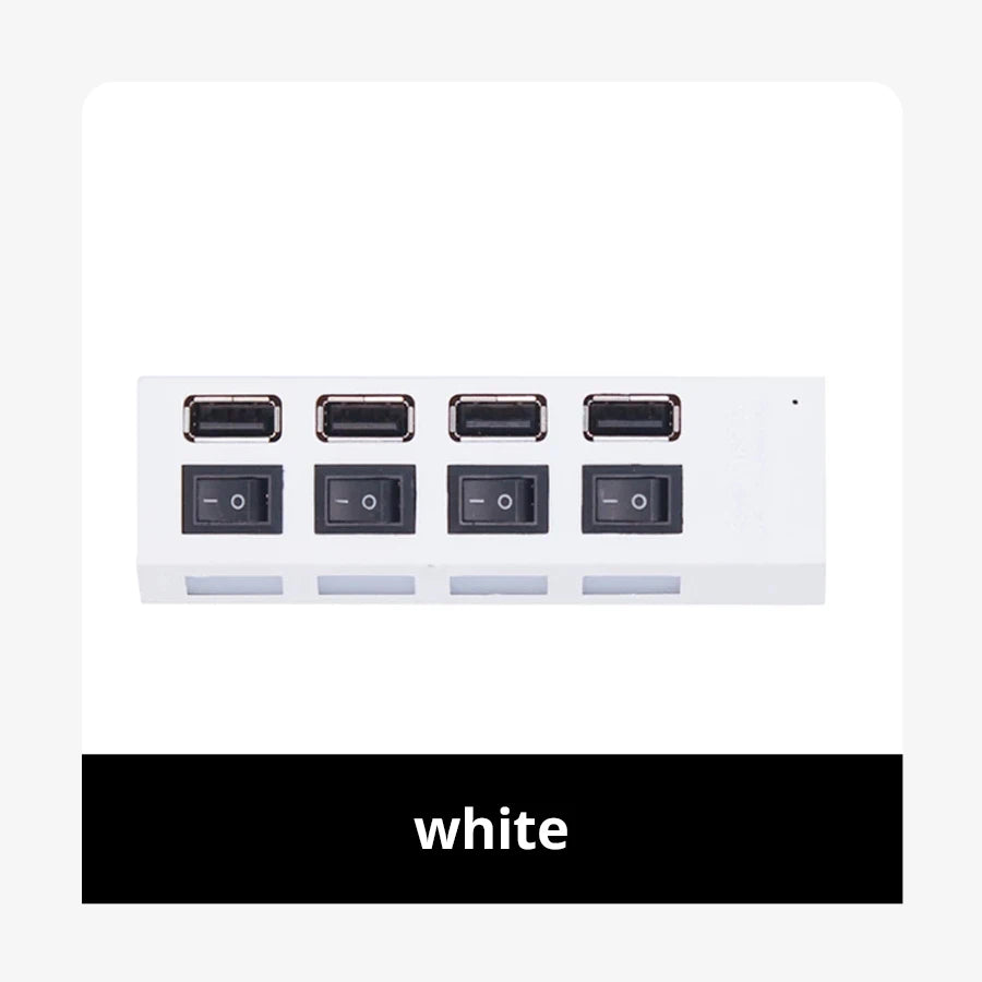 🔌 Switch Extension Hub – 7/4 Θύρες USB 2.0 Hub με Ανεξάρτητους Διακόπτες & LED Ενδείξεις