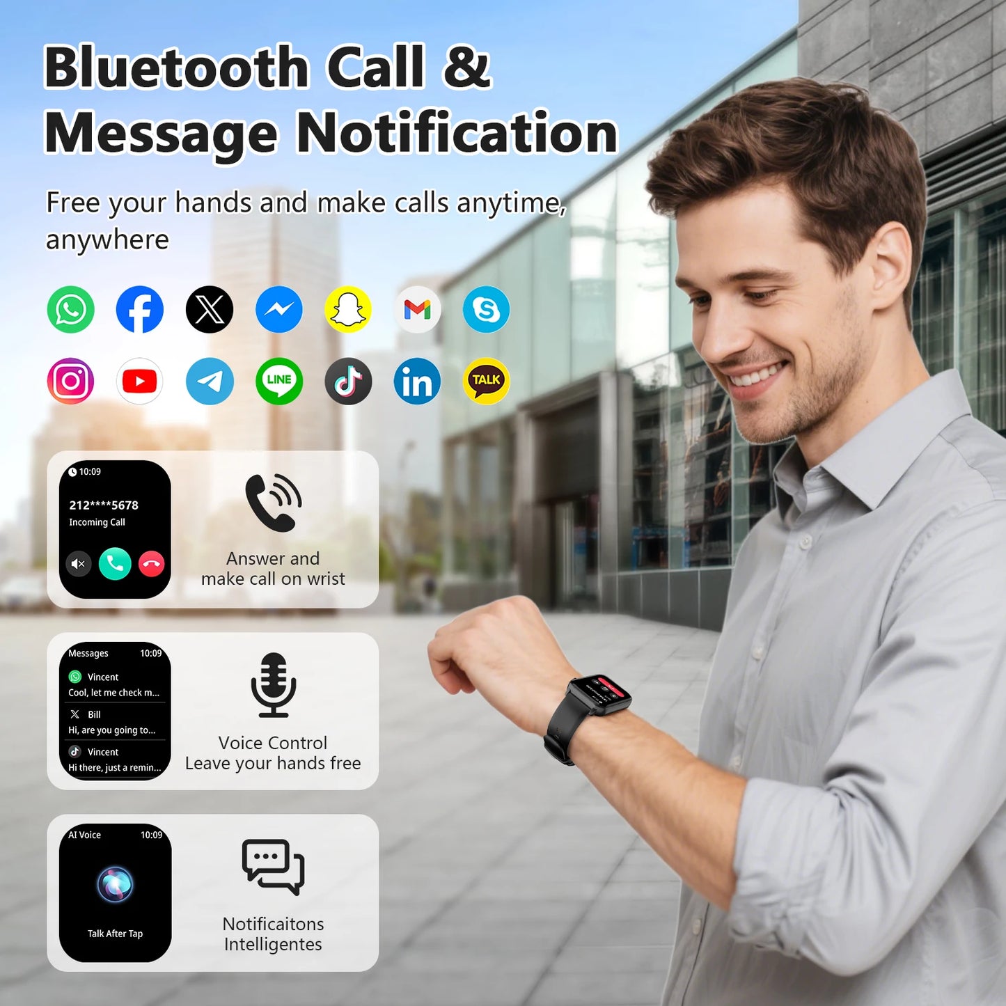 ⌚ Blackview R30 Max – Smartwatch 1.91” με LED Flashlight, Bluetooth Κλήσεις & 100+ Αθλητικά Modes