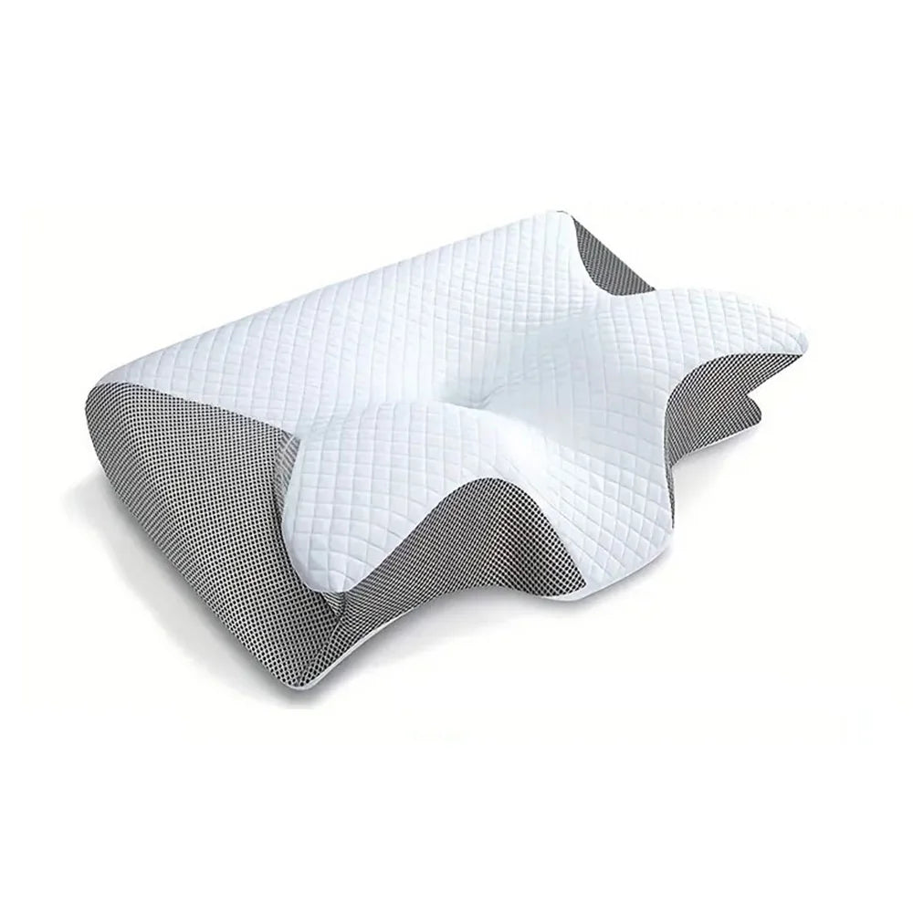 🛏️ 1pc Μαξιλάρι Memory Foam για Αυχένα – 2 σε 1 Εργονομικό Ορθοπεδικό Μαξιλάρι