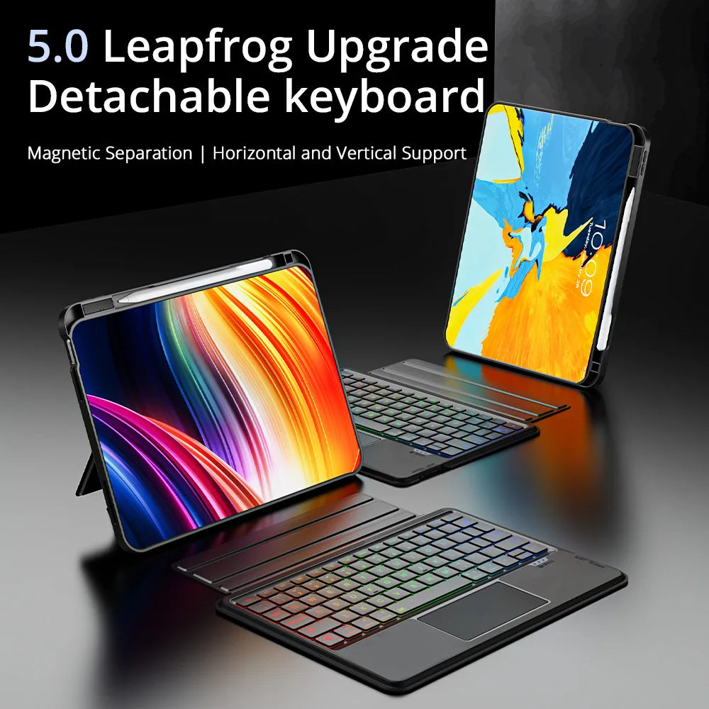 📱✨ Smart Διαιρούμενη Θήκη Πληκτρολογίου για iPad 10th & 11th Gen 10.9”