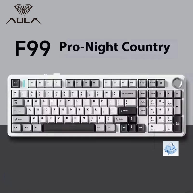 ⌨️🎮 AULA F99PRO Gaming Keyboard – Pro-Level Εμπειρία Πληκτρολόγησης με 3 Τρόπους Σύνδεσης & Gasket Design!