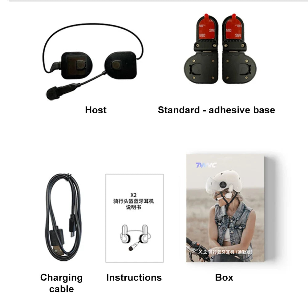 🏍️🎧 Bluetooth Headset για Κράνος Μοτοσυκλέτας – Ασύρματα Στερεοφωνικά Ακουστικά με Μικρόφωνο & Μουσική 🎶