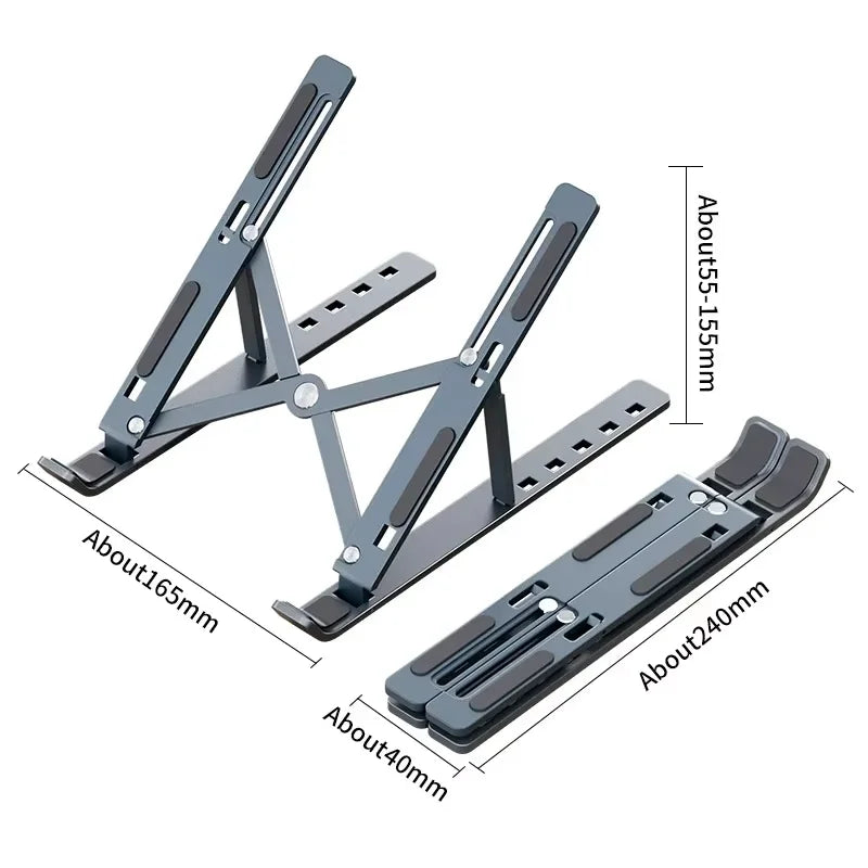 💻✨ Adjustable Foldable Laptop Stand – Ρυθμιζόμενη & Φορητή Βάση Notebook 🎯