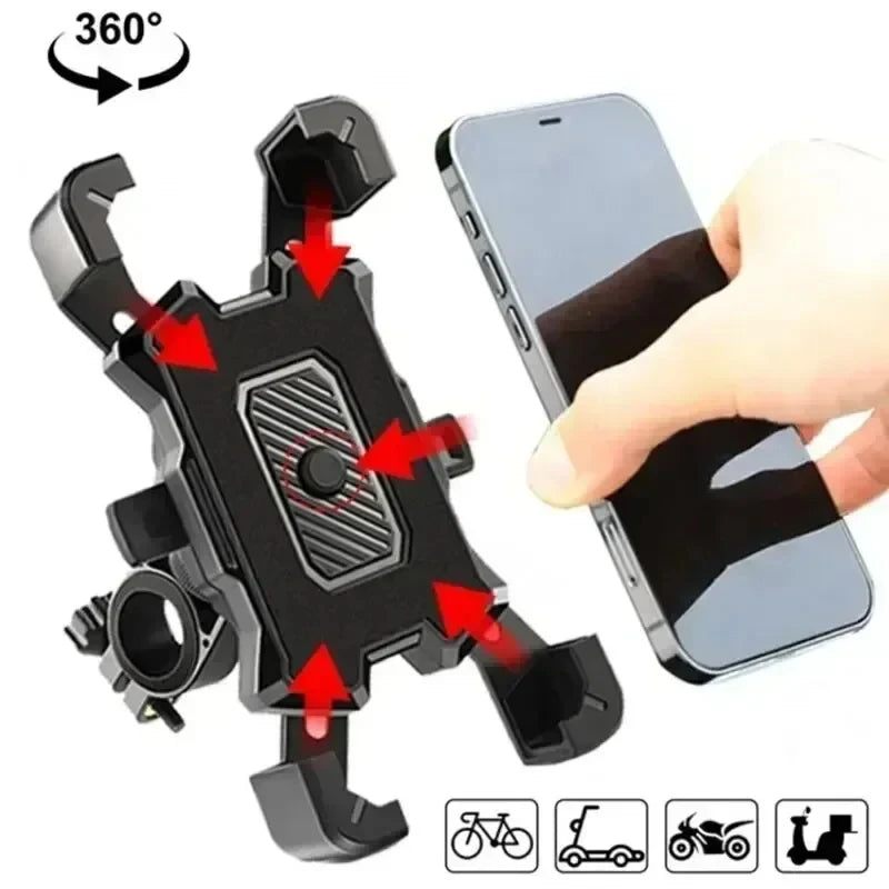 🚴♂️📱 Motorcycle & Bike Phone Mount – 360° Περιστρεφόμενη Βάση Κινητού για Ποδήλατο & Μοτοσυκλέτα 🛵