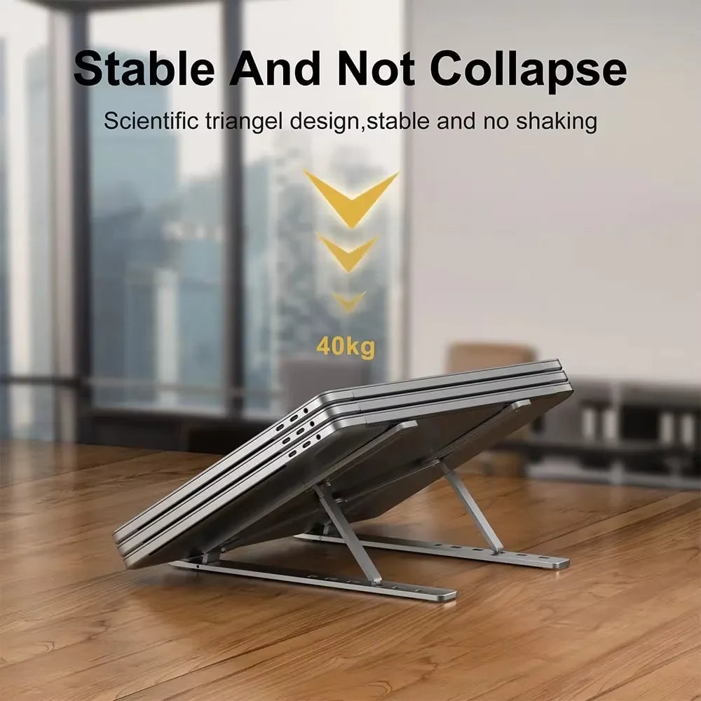 💻✨ Adjustable Foldable Laptop Stand – Ρυθμιζόμενη & Φορητή Βάση Notebook 🎯