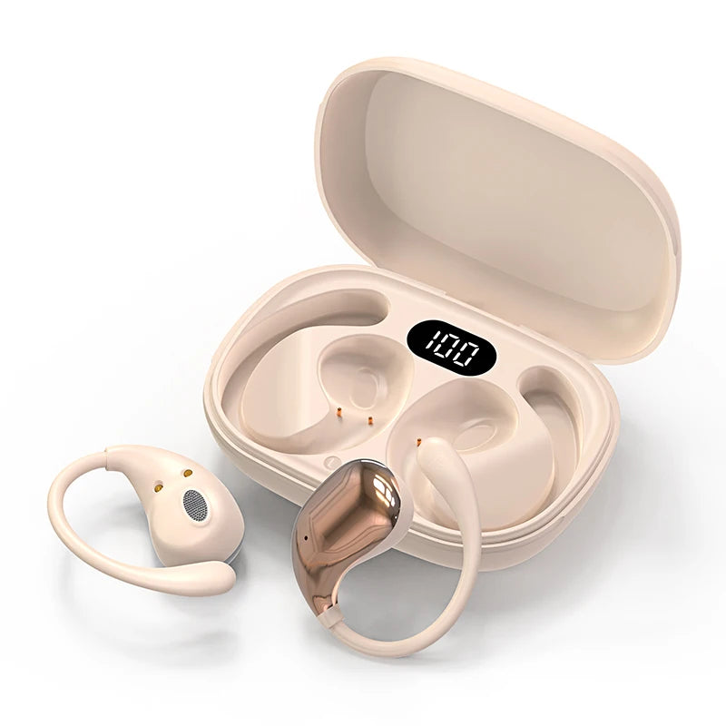 🎧✨ Bluetooth 5.4 Ear Hook Headphones – TWS Ασύρματα Ακουστικά με HiFi Ήχο, Αδιάβροχα & Με LED Οθόνη 🔋🎶