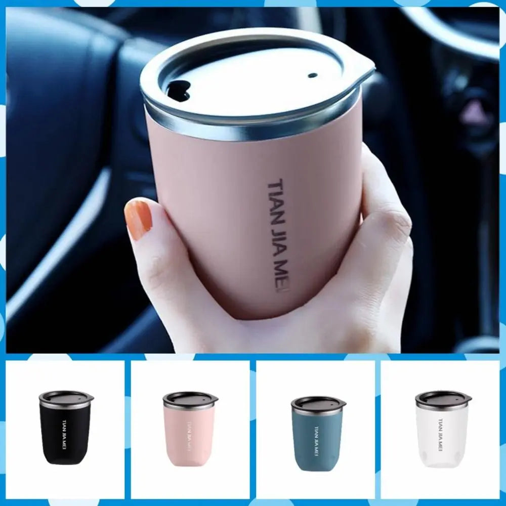 ☕ 300ml Θερμός Κούπα Καφέ | 304 Stainless Steel Double Layer Thermal Mug – Leakproof Travel Cup with Lid