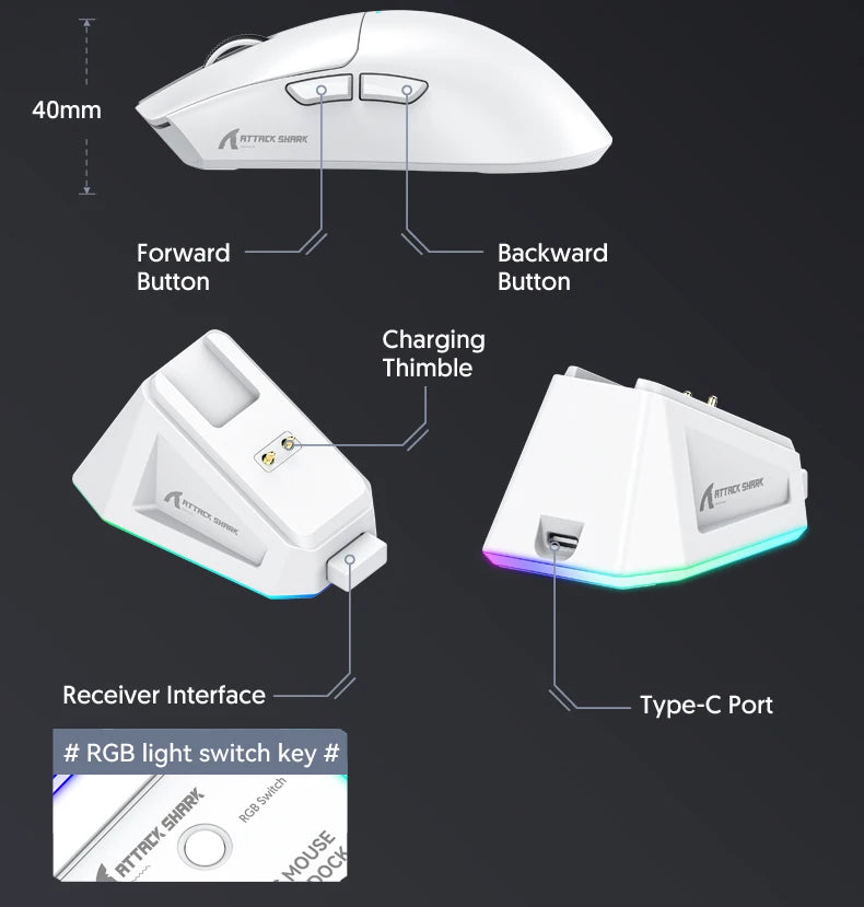 🦈⚡ Attack Shark X11 – Tri-Mode Wireless Gaming Mouse με 22000 DPI, RGB & Macro 🎮 Για απόλυτη ελευθερία και gaming ακρίβεια – 3 τρόποι σύνδεσης, RGB και προγραμματισμός σε ένα mouse!