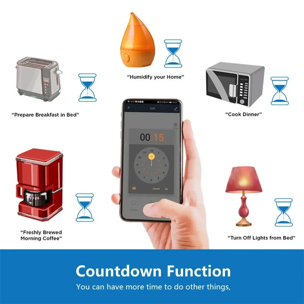 🔌📱 Smart Plug WiFi Socket EU 16A/20A – Έξυπνη Πρίζα με Power Monitor, Timer & Voice Control ⚡ Συμβατή με Alexa & Google Home (Tuya Smart Life App)