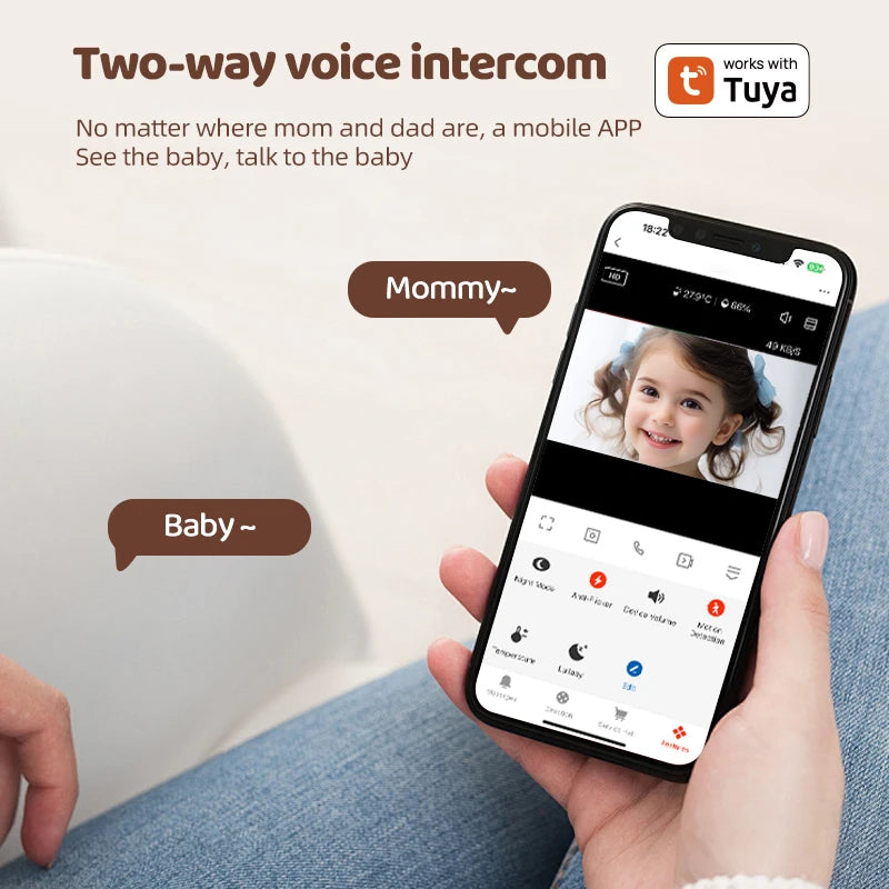🍼📹 Baby Monitor Tuya Smart – WiFi Κάμερα Παρακολούθησης Χωρίς Κόκκινη Έκθεση Για ασφάλεια, ηρεμία & άνεση στο σπίτι σου 💖👶