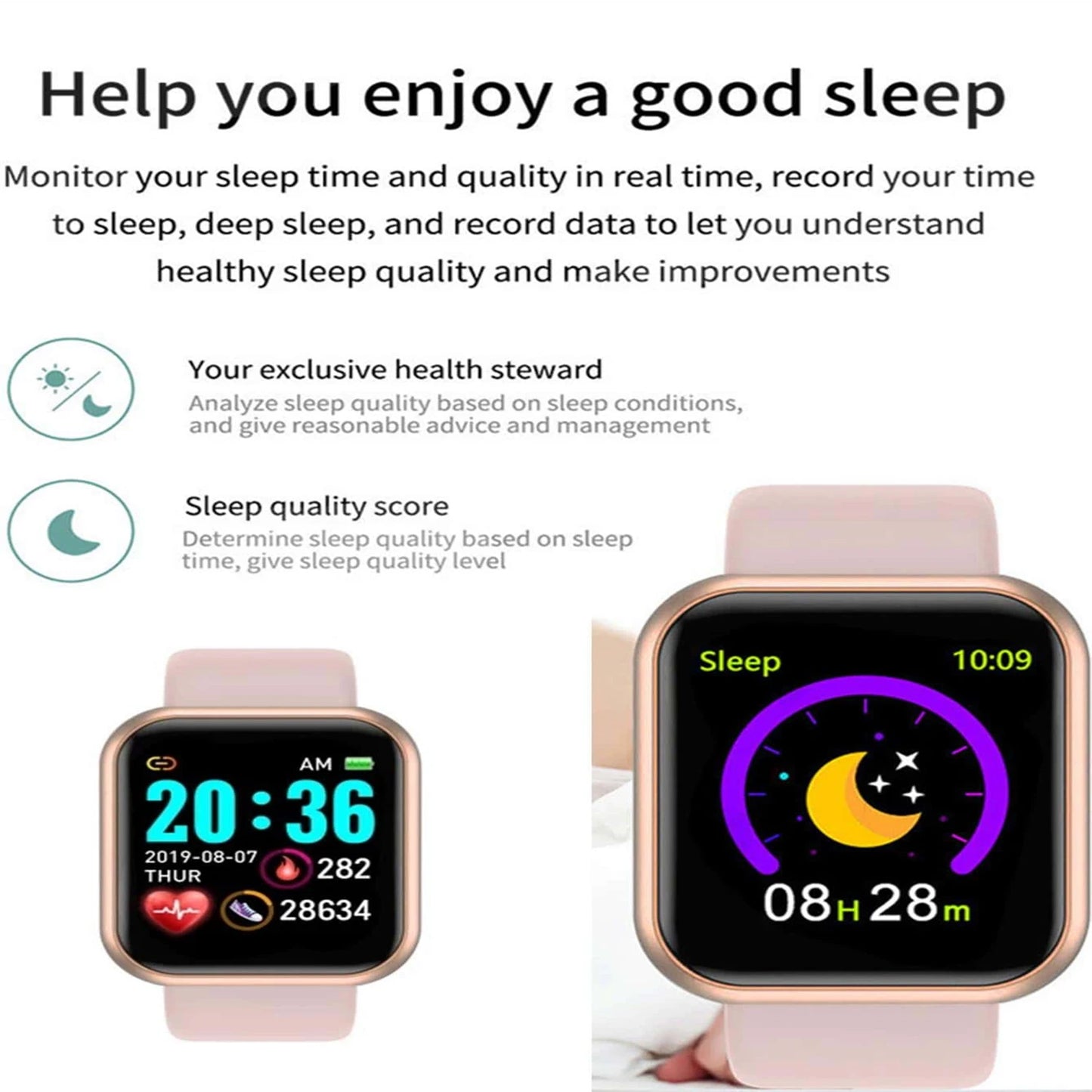 ⌚📱 Y68 / D20 Smart Watch – Fitness Tracker με Ειδοποιήσεις, Καταγραφή Μουσικής & Αθλητικών Δεδομένων